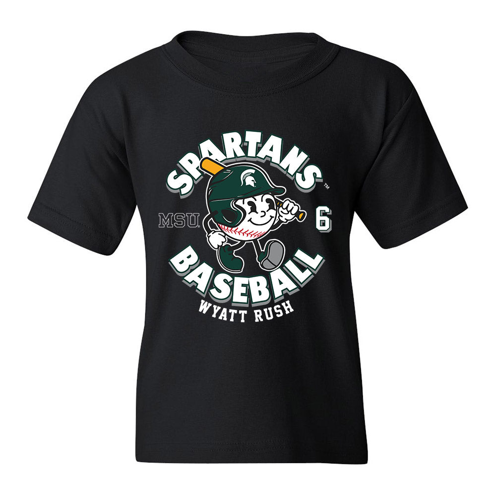 Michigan State - NCAA Baseball : Wyatt Rush - Youth T-Shirt Fashion Shersey