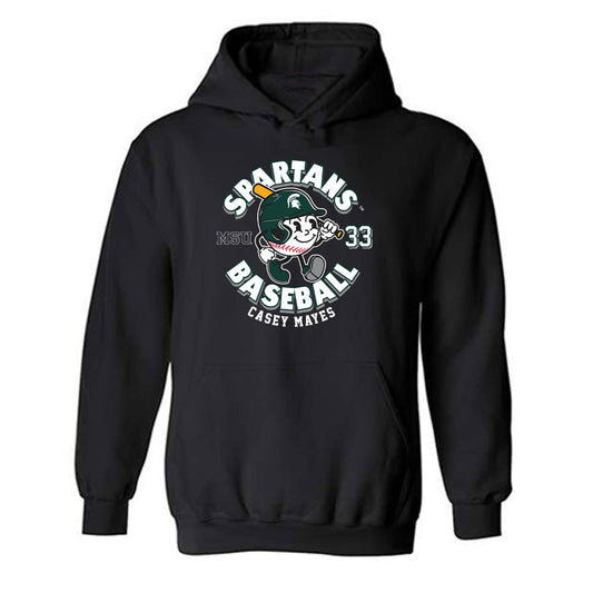 Michigan State - NCAA Baseball : Casey Mayes - Hooded Sweatshirt Fashion Shersey