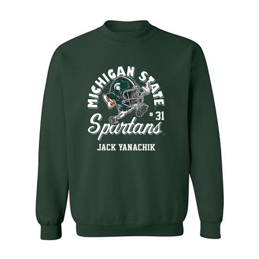 Michigan State - NCAA Football : Jack Yanachik - Fashion Shersey Sweatshirt