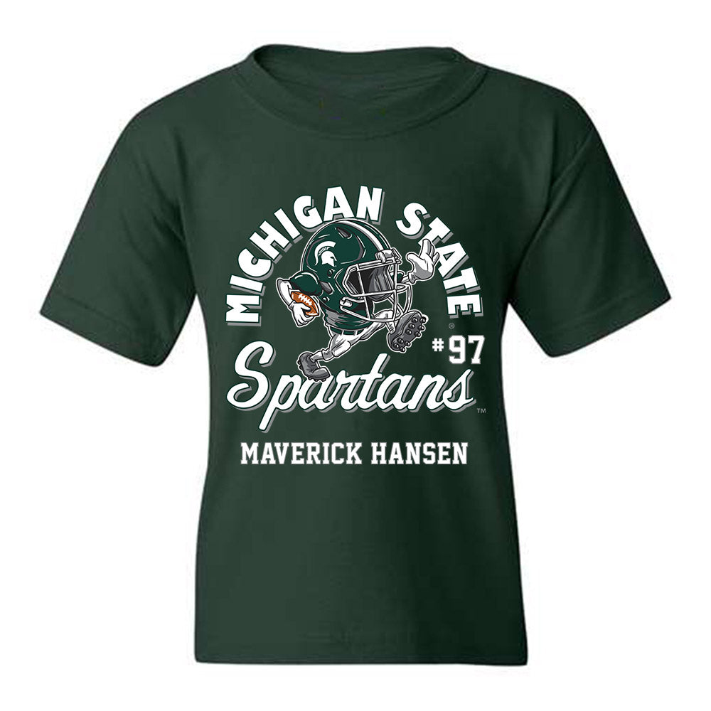 Michigan State - NCAA Football : Maverick Hansen - Fashion Shersey Youth T-Shirt