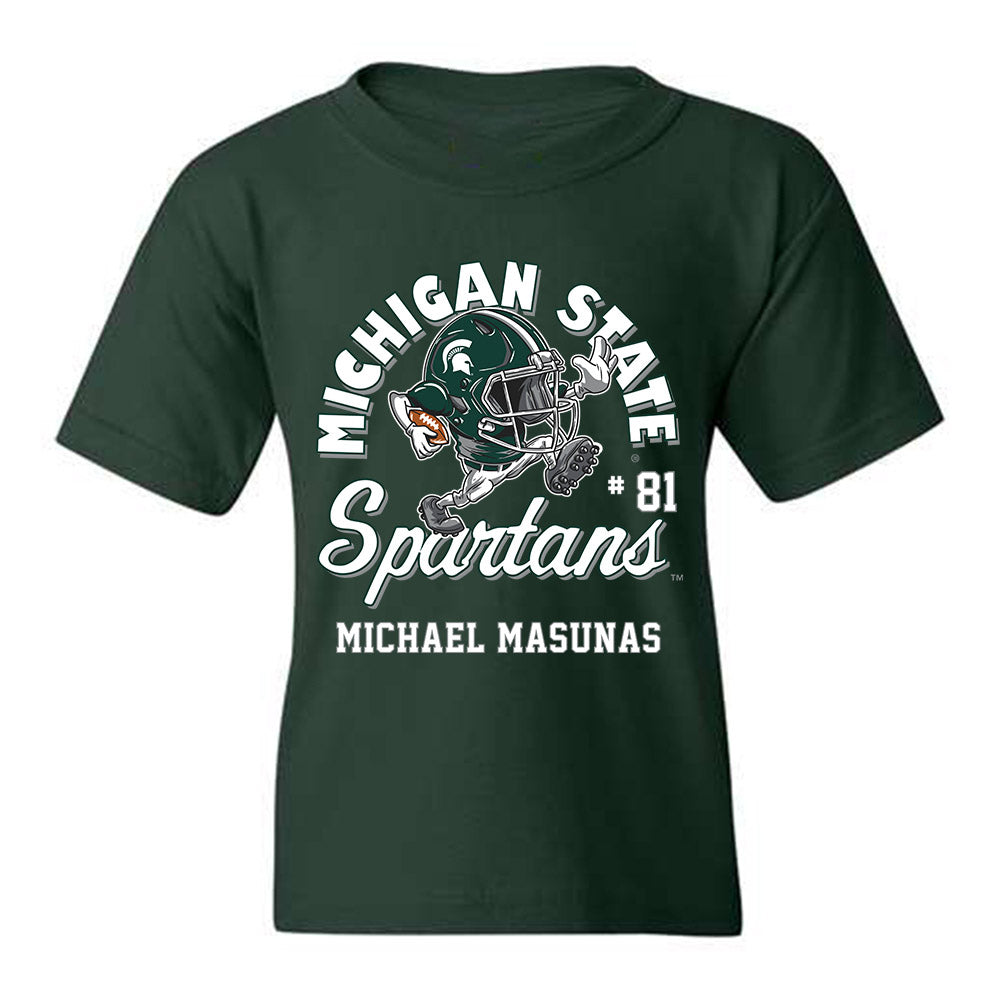 Michigan State - NCAA Football : Michael Masunas - Fashion Shersey Youth T-Shirt