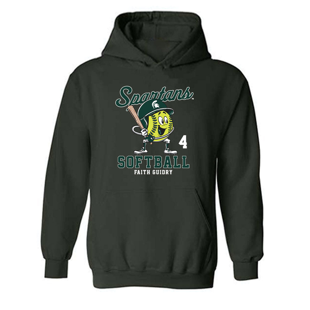 Michigan State - NCAA Softball : Faith Guidry - Hooded Sweatshirt Fashion Shersey