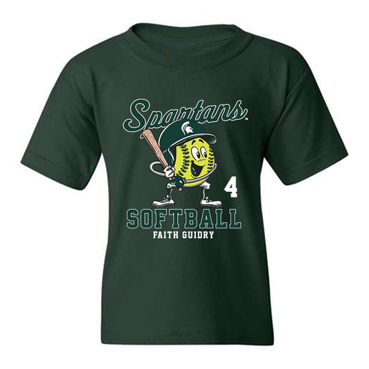 Michigan State - NCAA Softball : Faith Guidry - Youth T-Shirt Fashion Shersey