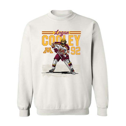 Minnesota - NCAA Men's Ice Hockey : Logan Cooley - Caricature Sweatshirt