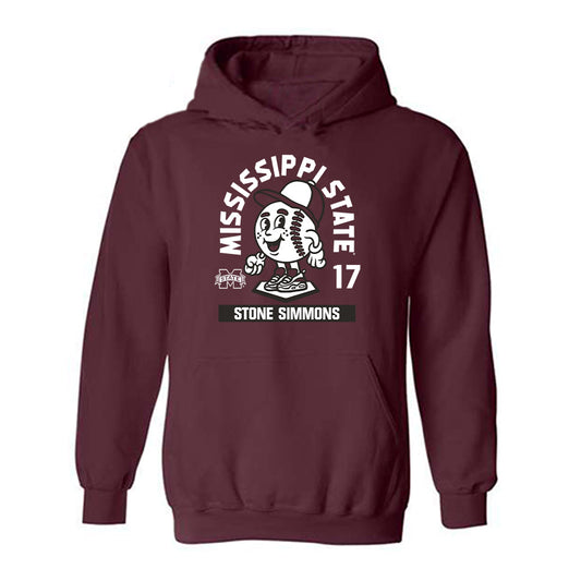 Mississippi State - NCAA Baseball : Stone Simmons - Hooded Sweatshirt Fashion Shersey