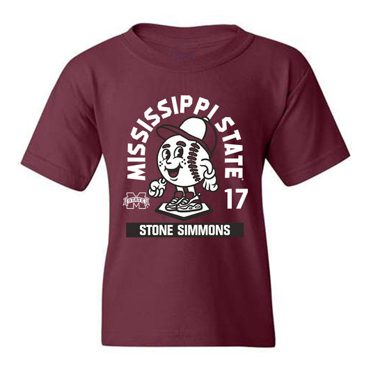 Mississippi State - NCAA Baseball : Stone Simmons - Youth T-Shirt Fashion Shersey