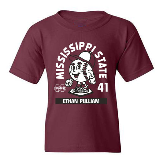 Mississippi State - NCAA Baseball : Ethan Pulliam - Youth T-Shirt Fashion Shersey