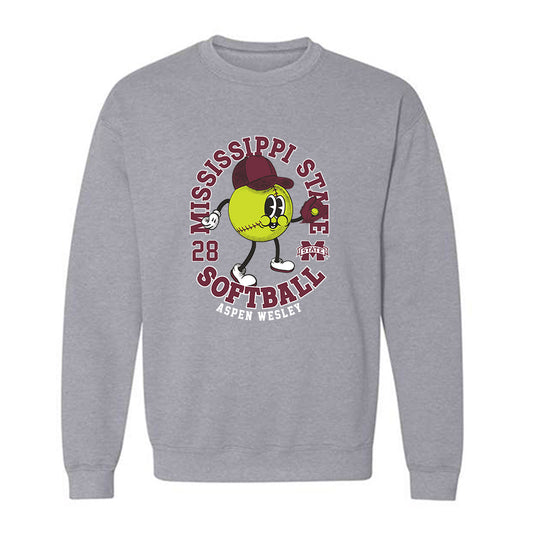 Mississippi State - NCAA Softball : Aspen Wesley - Crewneck Sweatshirt Fashion Shersey