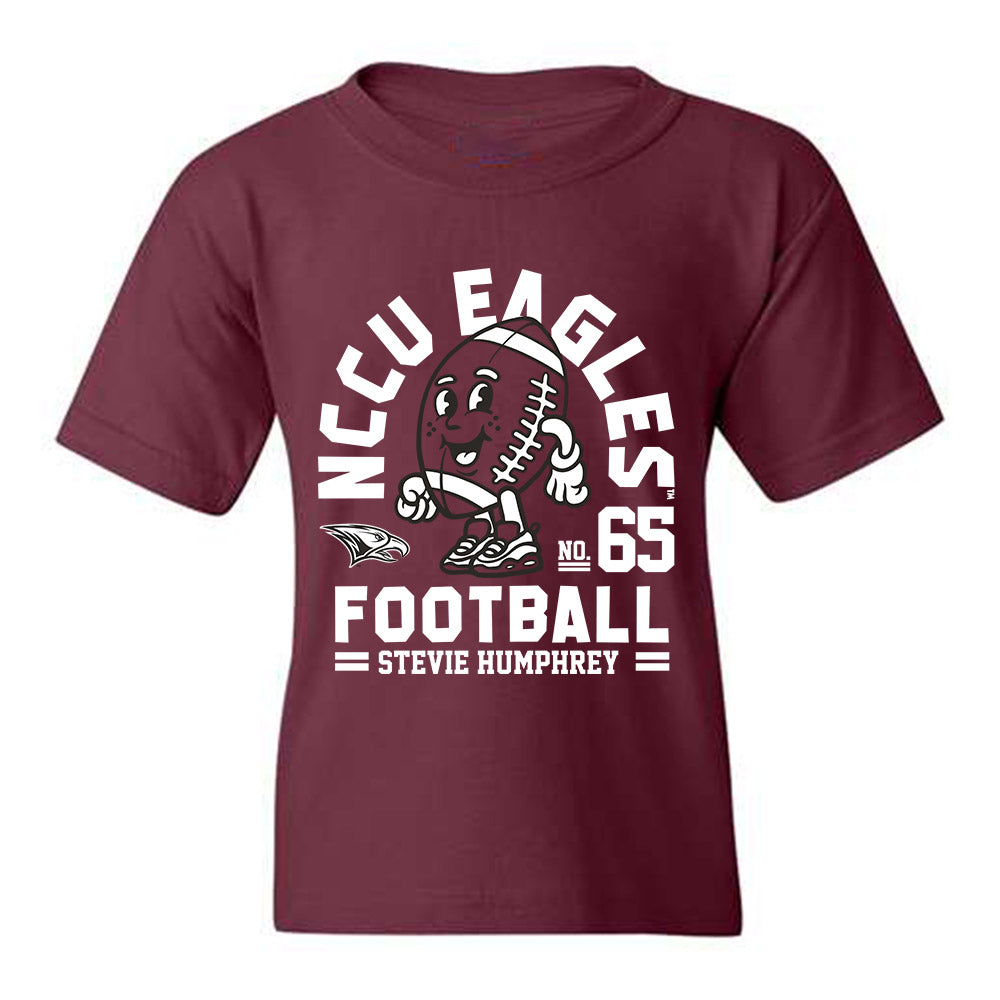 NCCU - NCAA Football : Stevie Humphrey - Maroon Fashion Shersey Youth T-Shirt