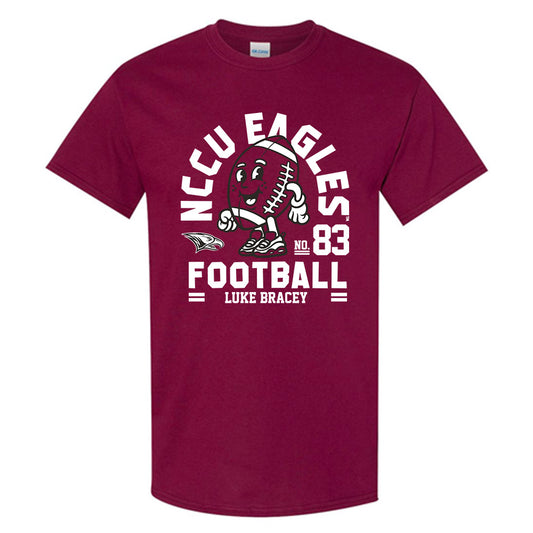 NCCU - NCAA Football : Luke Bracey - Maroon Fashion Shersey Short Sleeve T-Shirt