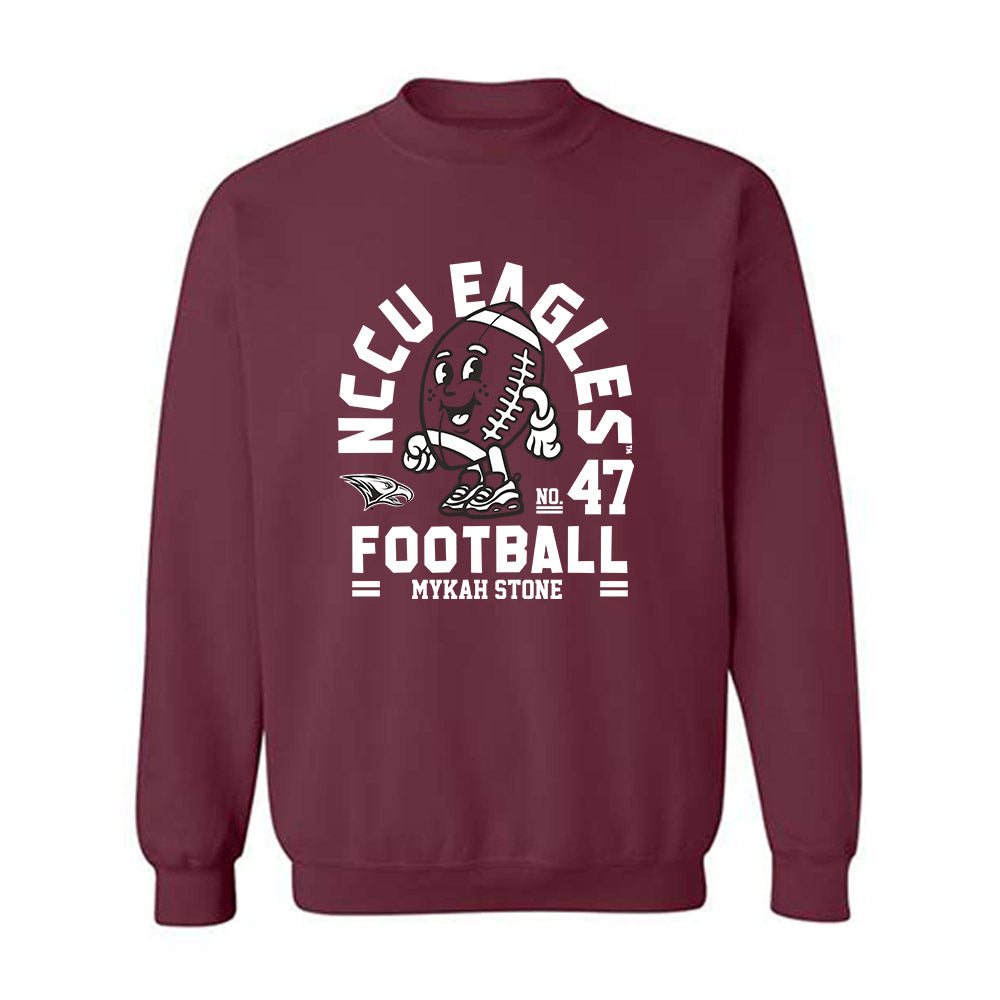 NCCU - NCAA Football : Mykah Stone - Maroon Fashion Shersey Sweatshirt