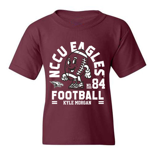 NCCU - NCAA Football : Kyle Morgan - Maroon Fashion Shersey Youth T-Shirt