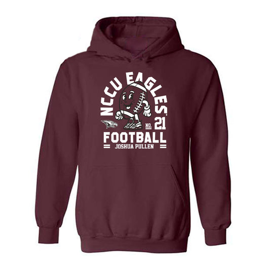 NCCU - NCAA Football : Joshua Pullen - Maroon Fashion Shersey Hooded Sweatshirt
