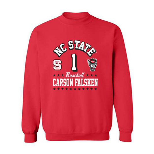 NC State - NCAA Baseball : Carson Falsken - Crewneck Sweatshirt Fashion Shersey
