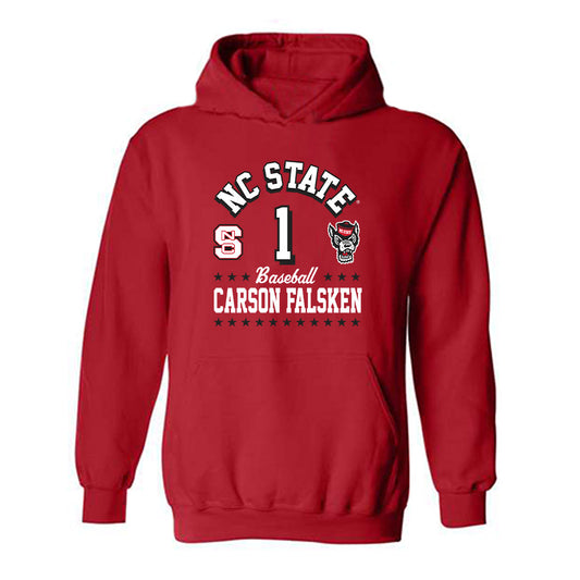 NC State - NCAA Baseball : Carson Falsken - Hooded Sweatshirt Fashion Shersey