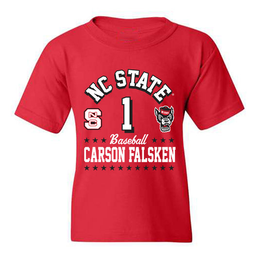 NC State - NCAA Baseball : Carson Falsken - Youth T-Shirt Fashion Shersey