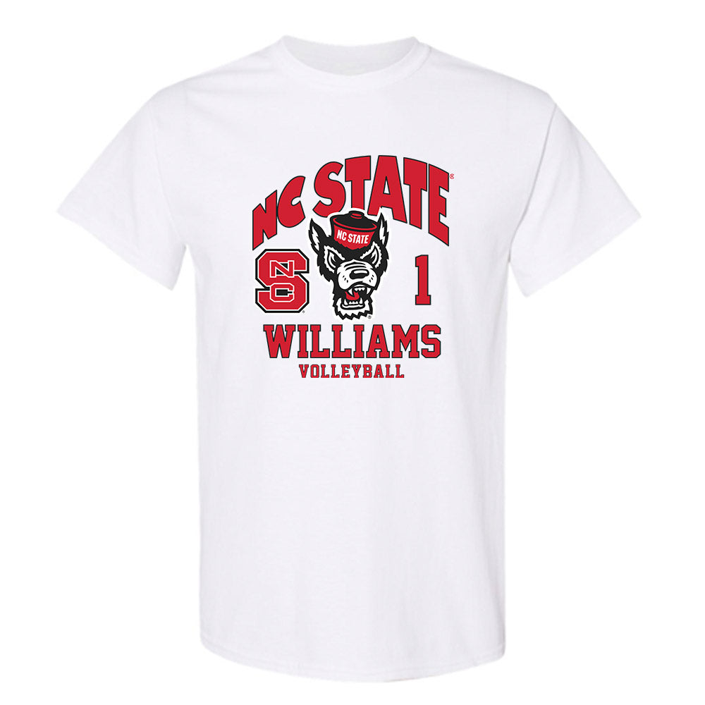 NC State - NCAA Women's Volleyball : Madison Williams - White Fashion Shersey Short Sleeve T-Shirt