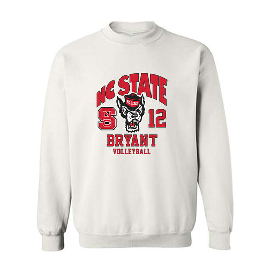 NC State - NCAA Women's Volleyball : Courtney Bryant - White Fashion Shersey Sweatshirt