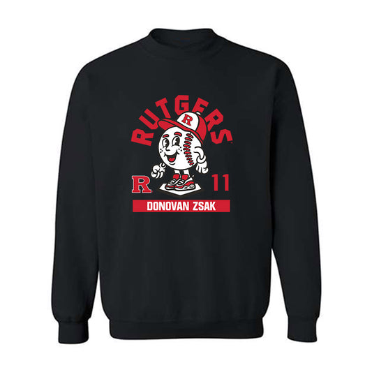 Rutgers - NCAA Baseball : Donovan Zsak - Crewneck Sweatshirt Fashion Shersey