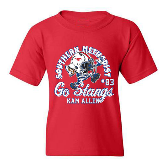 SMU - NCAA Football : Kam Allen - Red Fashion Shersey Youth T-Shirt