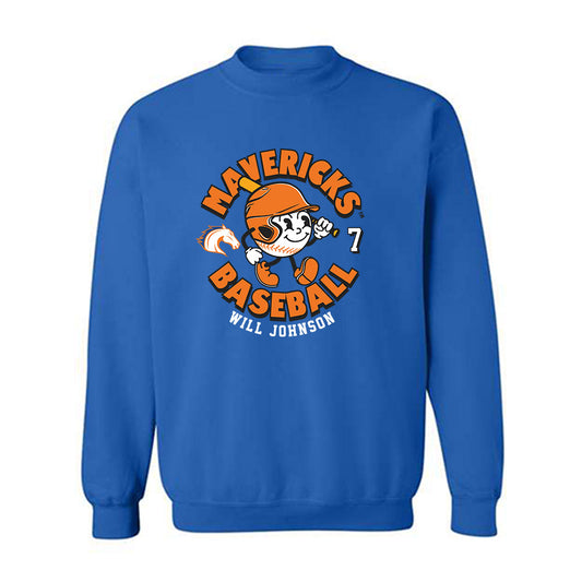 Texas Arlington - NCAA Baseball : Will Johnson - Crewneck Sweatshirt Fashion Shersey