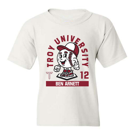 Troy - NCAA Baseball : Ben Arnett - Youth T-Shirt Fashion Shersey