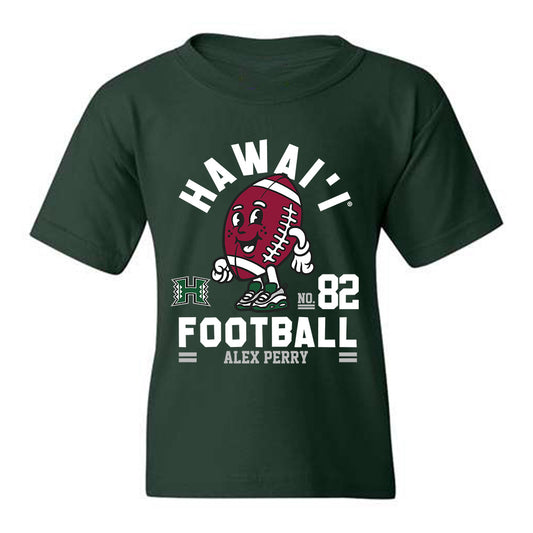 Hawaii - NCAA Football : Alex Perry - Green Fashion Youth T-Shirt