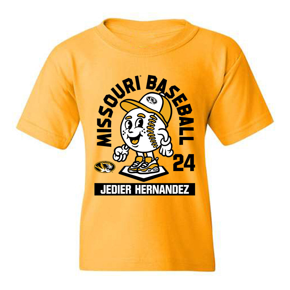 Missouri - NCAA Baseball : Jedier Hernandez - Youth T-Shirt Fashion Shersey