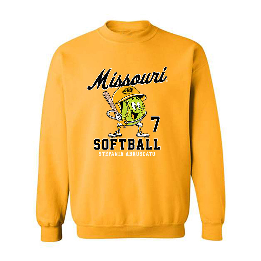 Missouri - NCAA Softball : Stefania Abruscato - Crewneck Sweatshirt Fashion Shersey