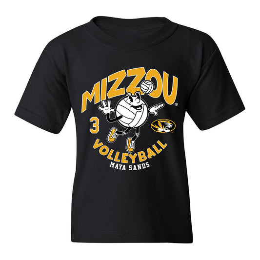 Missouri - NCAA Women's Volleyball : Maya Sands - Black Fashion Youth T-Shirt