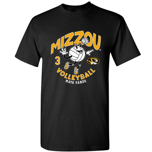 Missouri - NCAA Women's Volleyball : Maya Sands - Black Fashion Short Sleeve T-Shirt