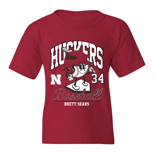 Nebraska - NCAA Baseball : Brett Sears - Youth T-Shirt Fashion Shersey