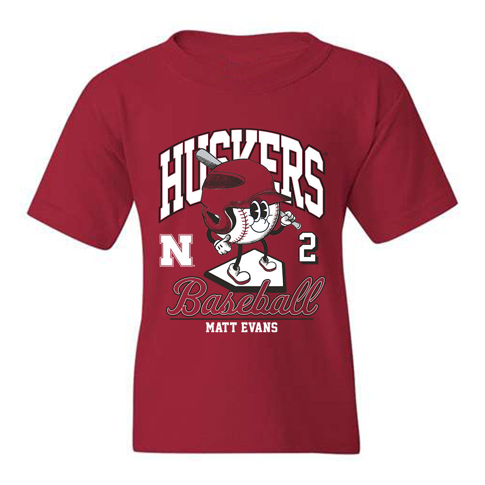 Nebraska - NCAA Baseball : Matt Evans - Youth T-Shirt Fashion Shersey