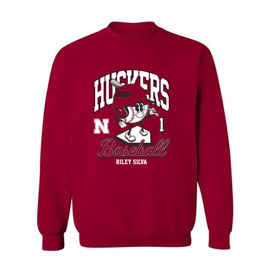 Nebraska - NCAA Baseball : Riley Silva - Crewneck Sweatshirt Fashion Shersey