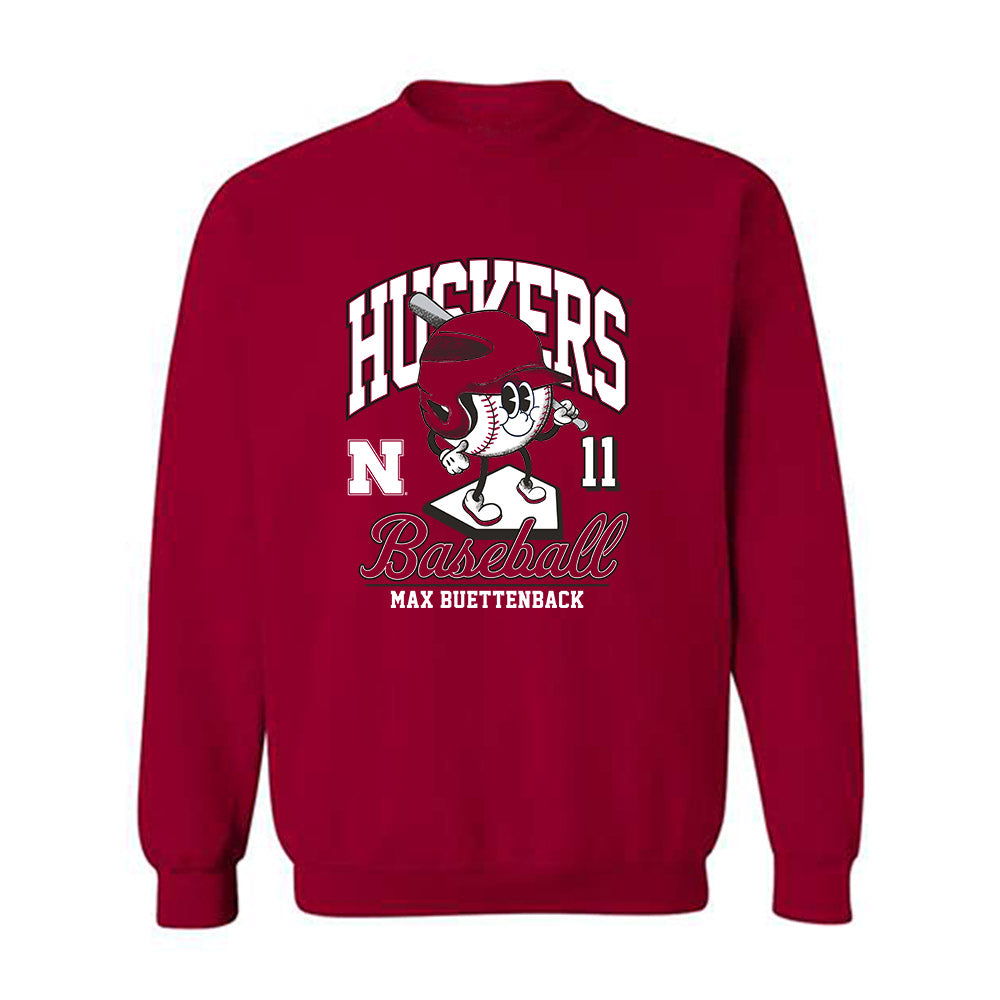 Nebraska - NCAA Baseball : Max Buettenback - Crewneck Sweatshirt Fashion Shersey