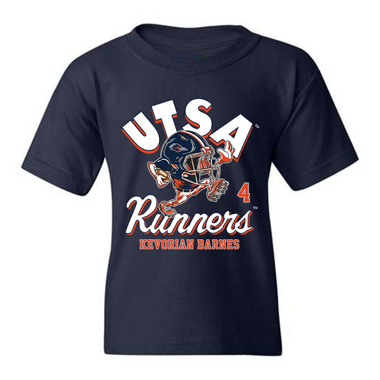 UTSA - NCAA Football : Kevorian Barnes - Navy Fashion Shersey Youth T-Shirt