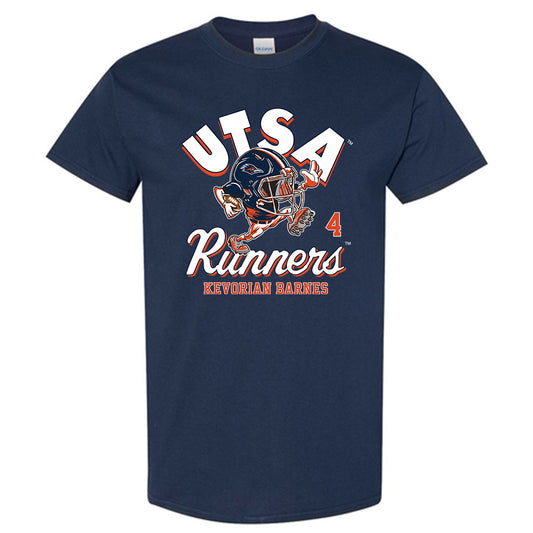 UTSA - NCAA Football : Kevorian Barnes - Navy Fashion Shersey Short Sleeve T-Shirt