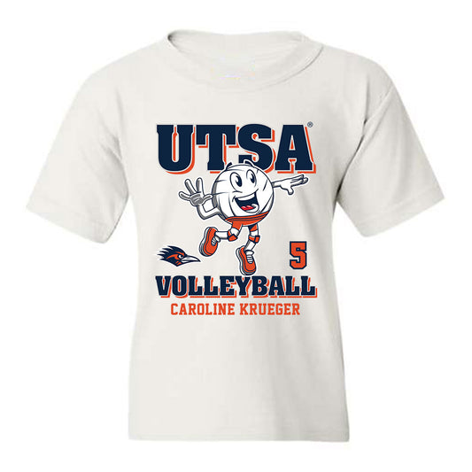 UTSA - NCAA Women's Volleyball : Caroline Krueger - White Fashion Shersey Youth T-Shirt