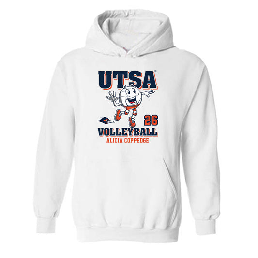 UTSA - NCAA Women's Volleyball : Alicia Coppedge - White Fashion Shersey Hooded Sweatshirt