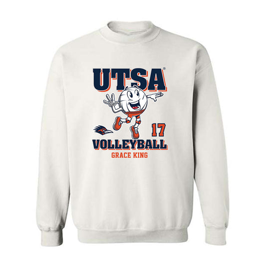 UTSA - NCAA Women's Volleyball : Grace King - White Fashion Shersey Sweatshirt