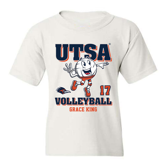 UTSA - NCAA Women's Volleyball : Grace King - White Fashion Shersey Youth T-Shirt