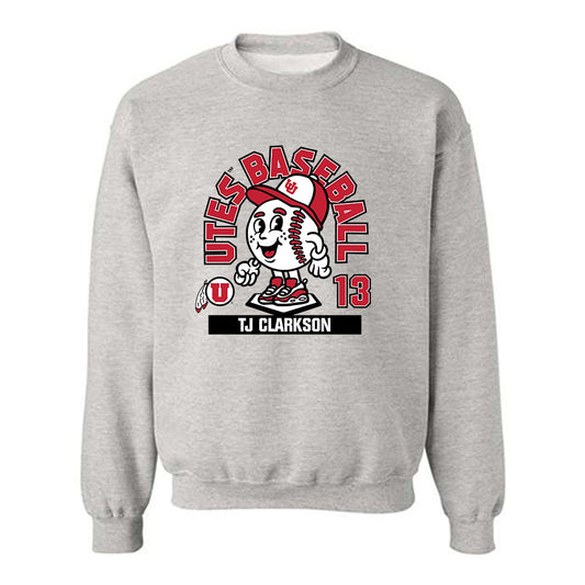 Utah - NCAA Baseball : TJ Clarkson - Crewneck Sweatshirt Fashion Shersey