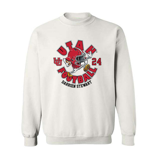 Utah - NCAA Football : Darrien Stewart - White Fashion Shersey Sweatshirt