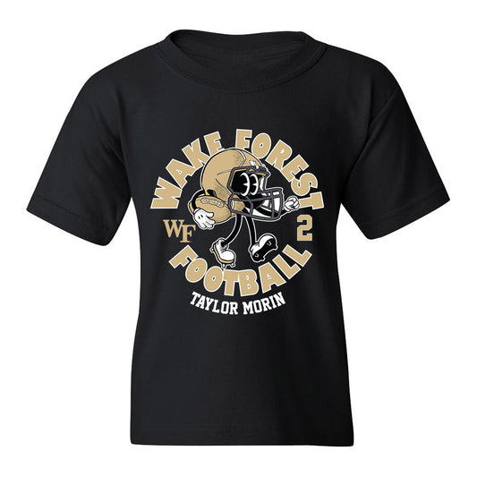 Wake Forest - NCAA Football : Taylor Morin - Black Fashion Shersey Youth T-Shirt