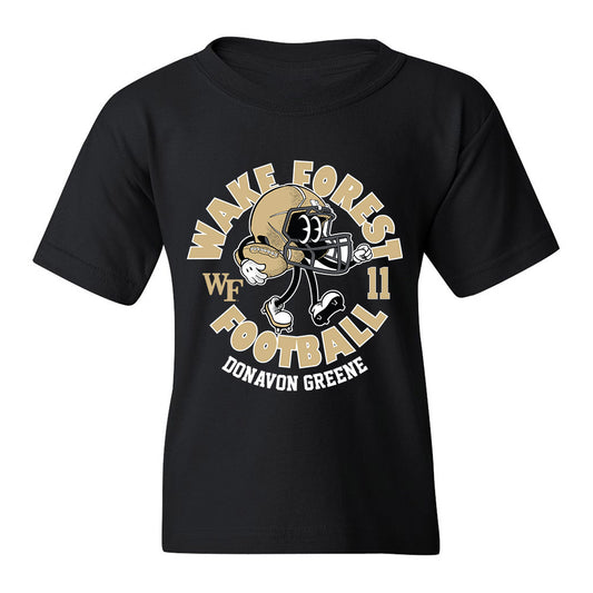 Wake Forest - NCAA Football : Donavon Greene - Black Fashion Shersey Youth T-Shirt