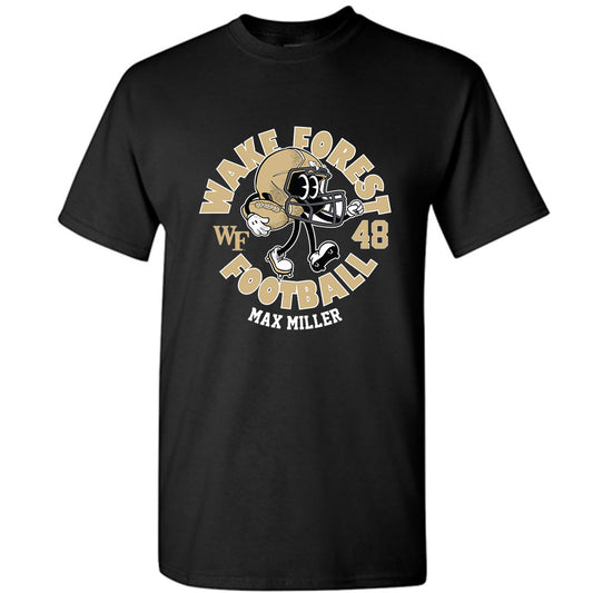 Wake Forest - NCAA Football : Max Miller - Black Fashion Shersey Short Sleeve T-Shirt