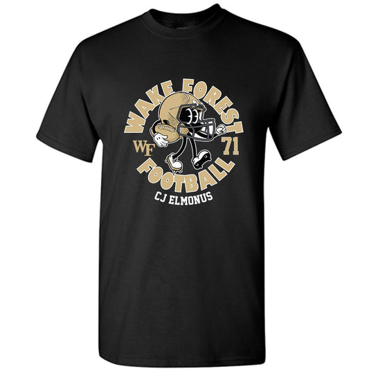 Wake Forest - NCAA Football : Cj Elmonus - Black Fashion Shersey Short Sleeve T-Shirt