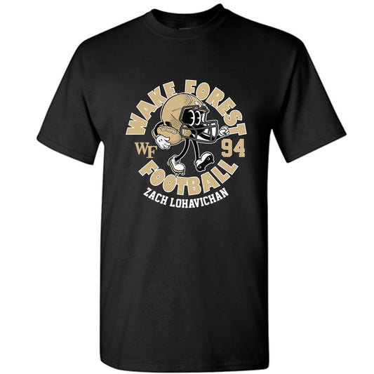 Wake Forest - NCAA Football : Zach Lohavichan - Black Fashion Shersey Short Sleeve T-Shirt