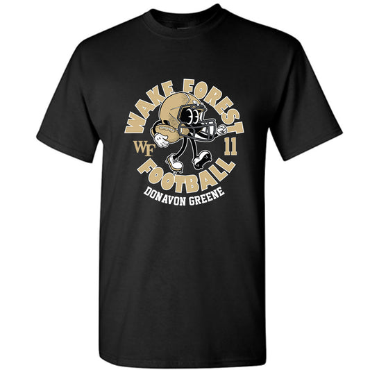 Wake Forest - NCAA Football : Donavon Greene - Black Fashion Shersey Short Sleeve T-Shirt