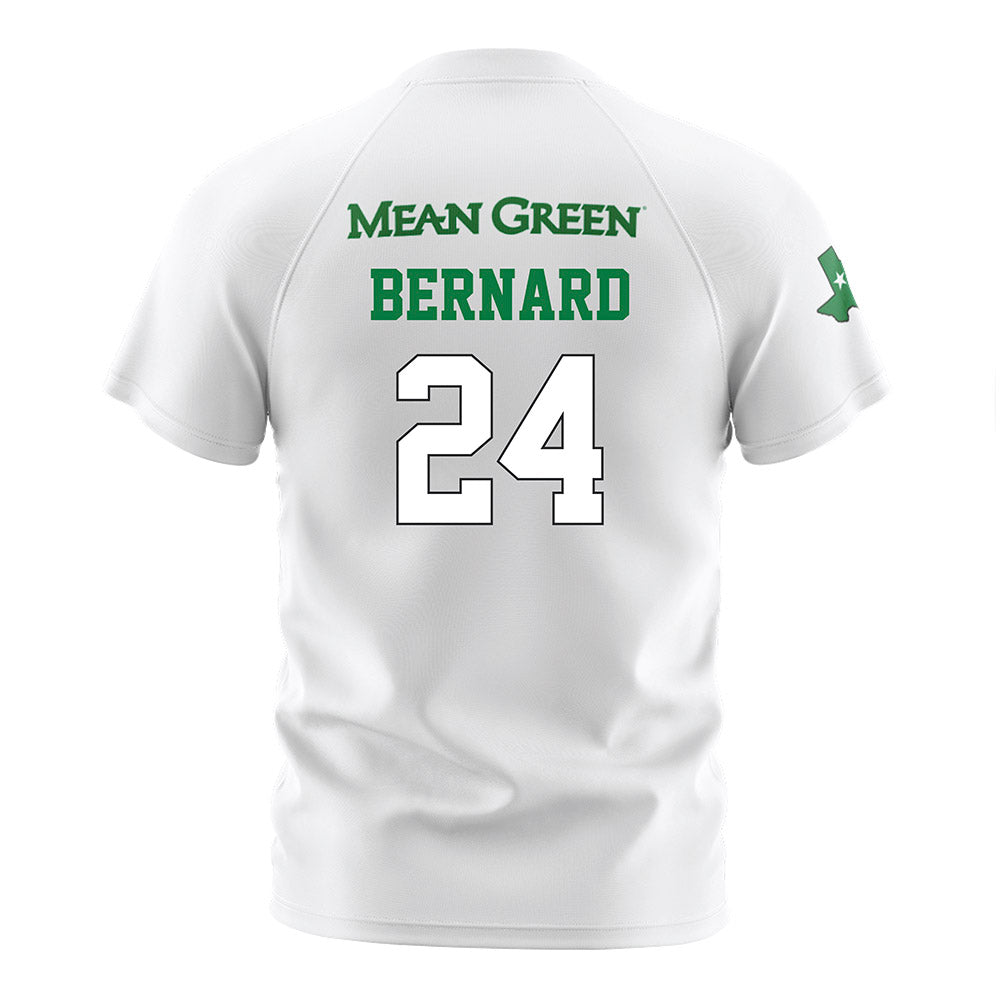 North Texas - NCAA Women's Soccer : Mia Bernard - White Stripe Jersey